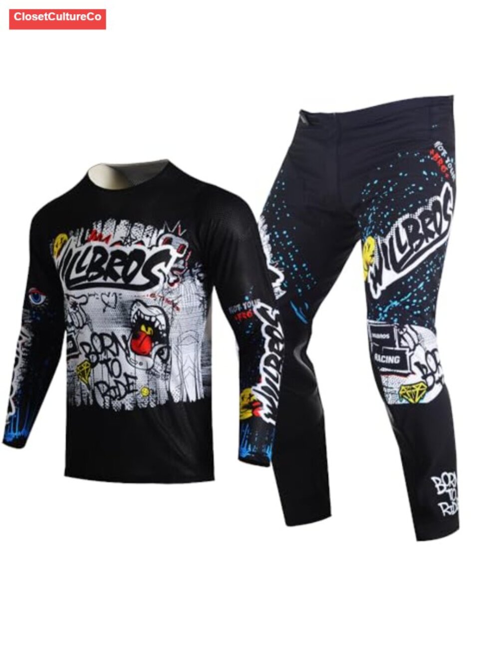 Youth Motocross Pant and Jersey Combo Moto Gear Set for Kids MX Offroad Racing